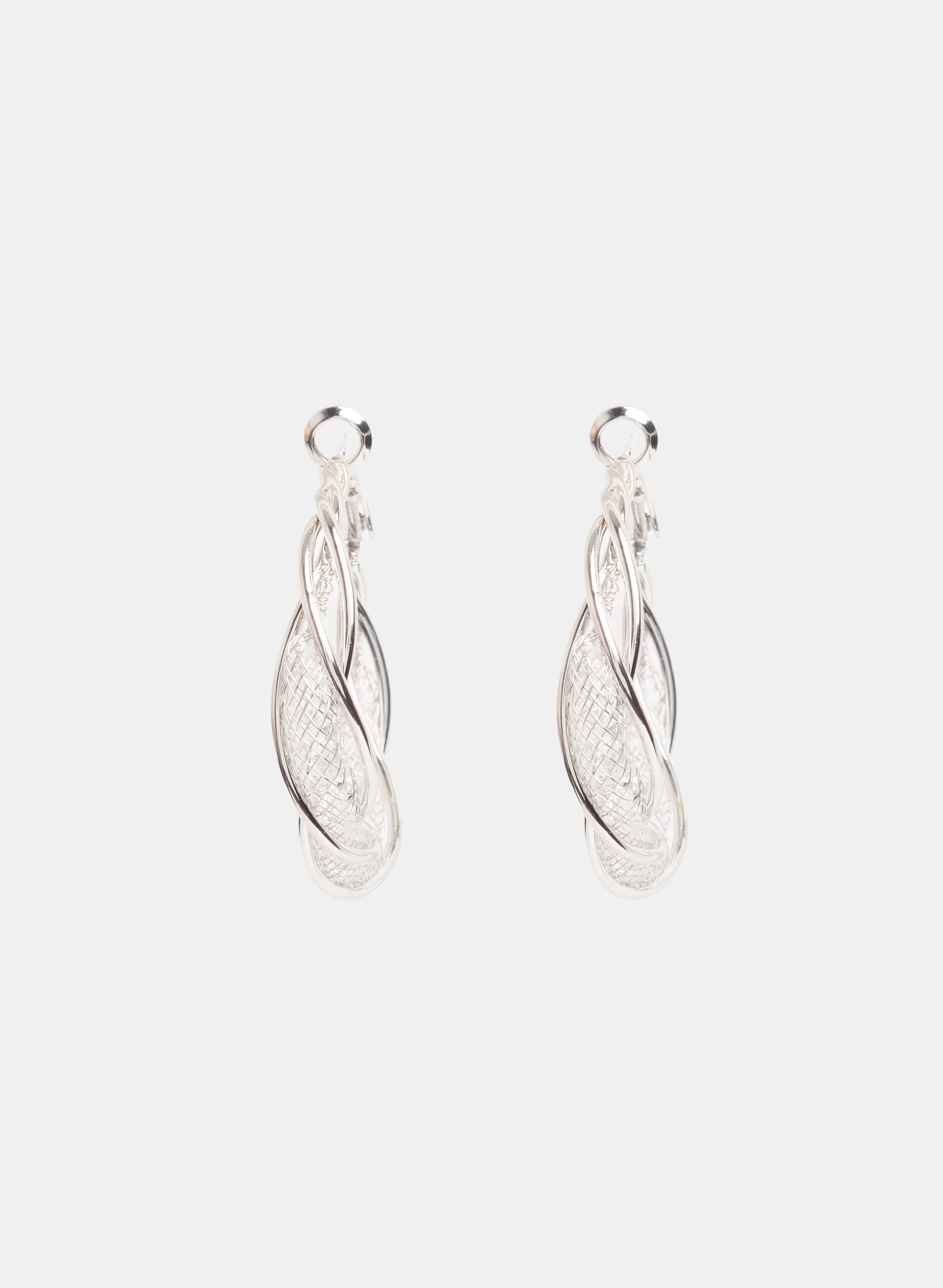 Laura Twisted Cubic Zirconia Hoop Earrings Laura Twisted Cubic Zirconia Hoop Earrings - Image 1
