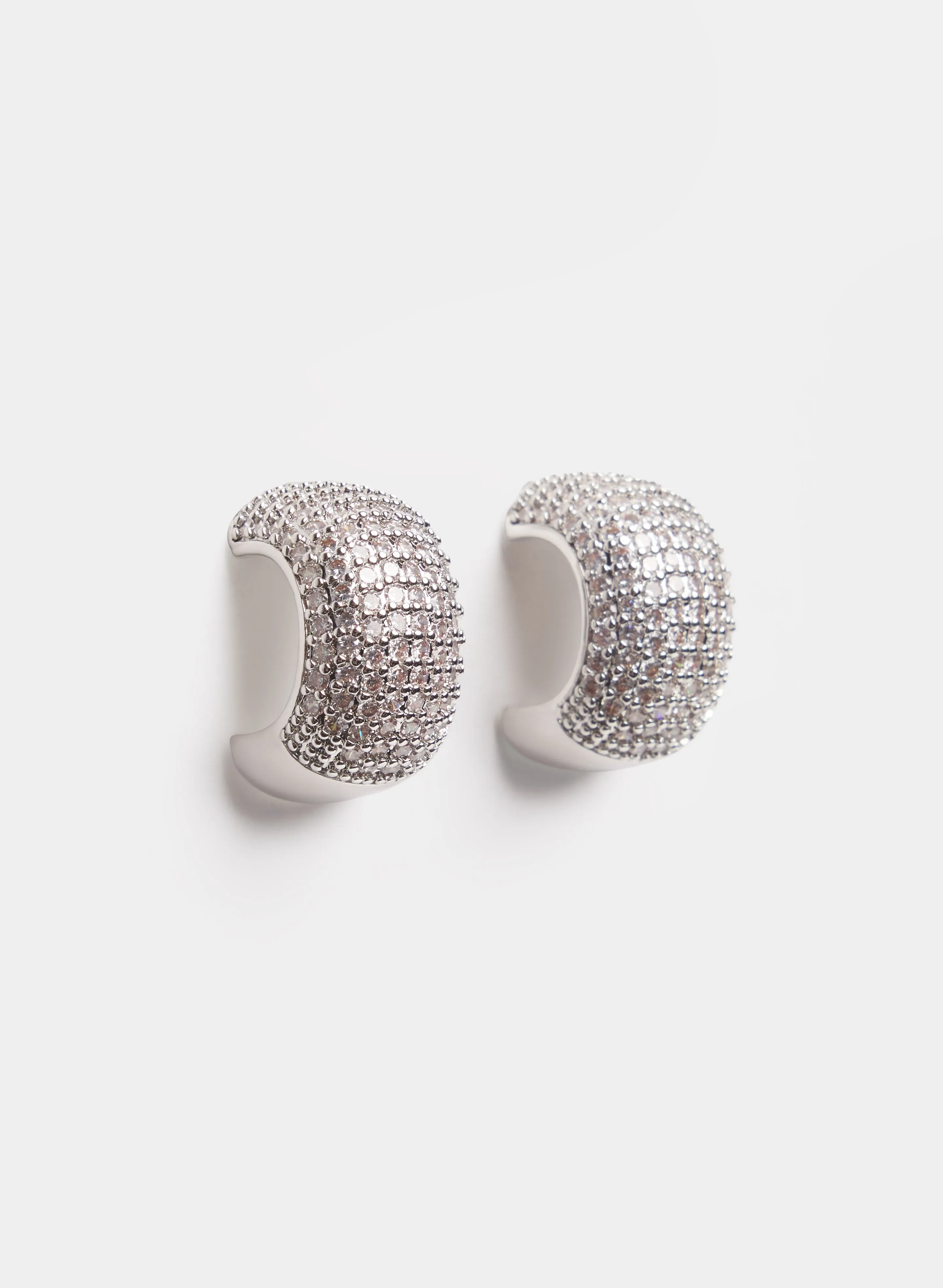 Laura Pavé Dome Hoop Earrings Laura Pavé Dome Hoop Earrings - Image 1