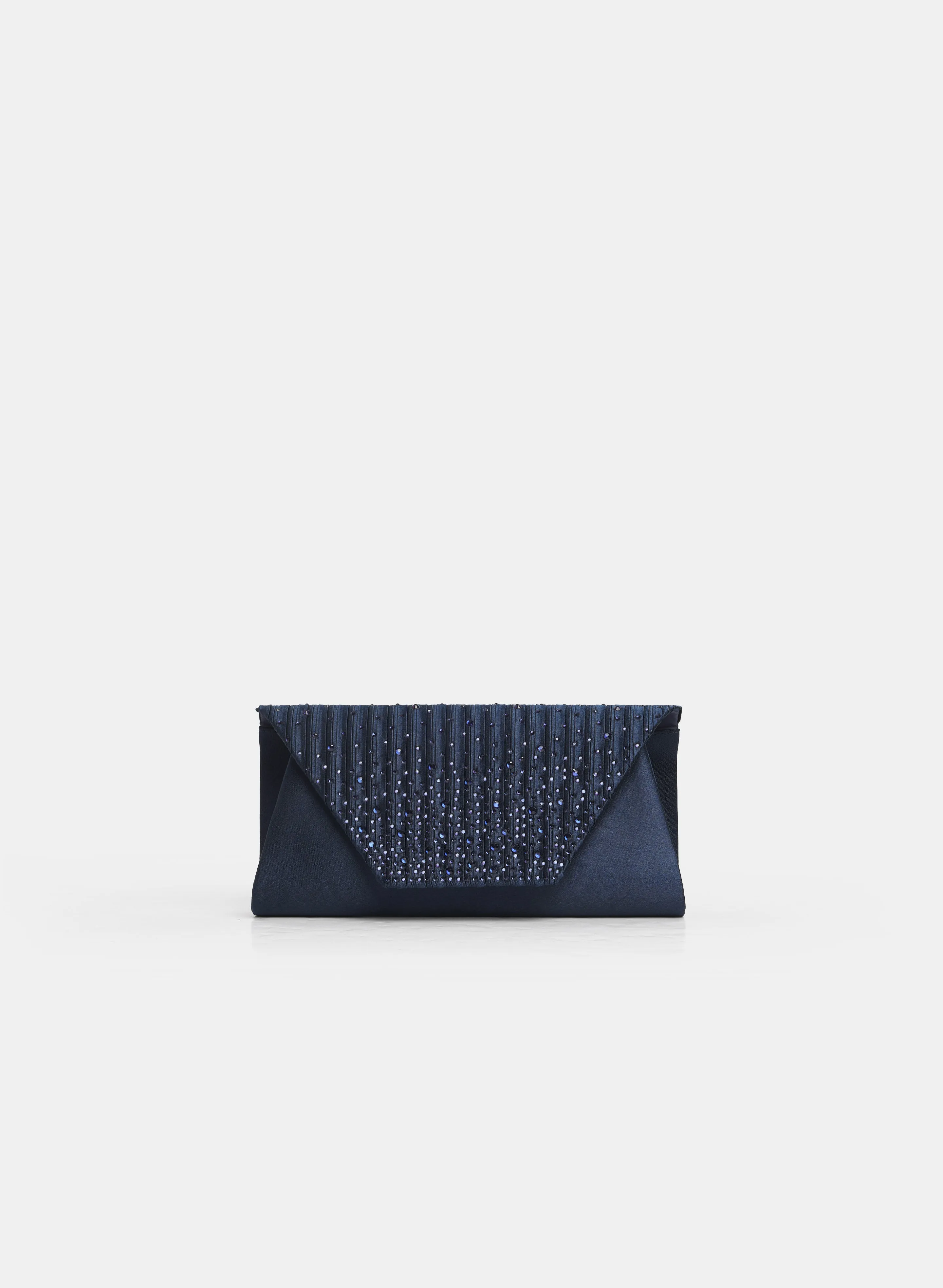 Laura Rhinestone Detail Satin Clutch Laura Rhinestone Detail Satin Clutch - Image 1