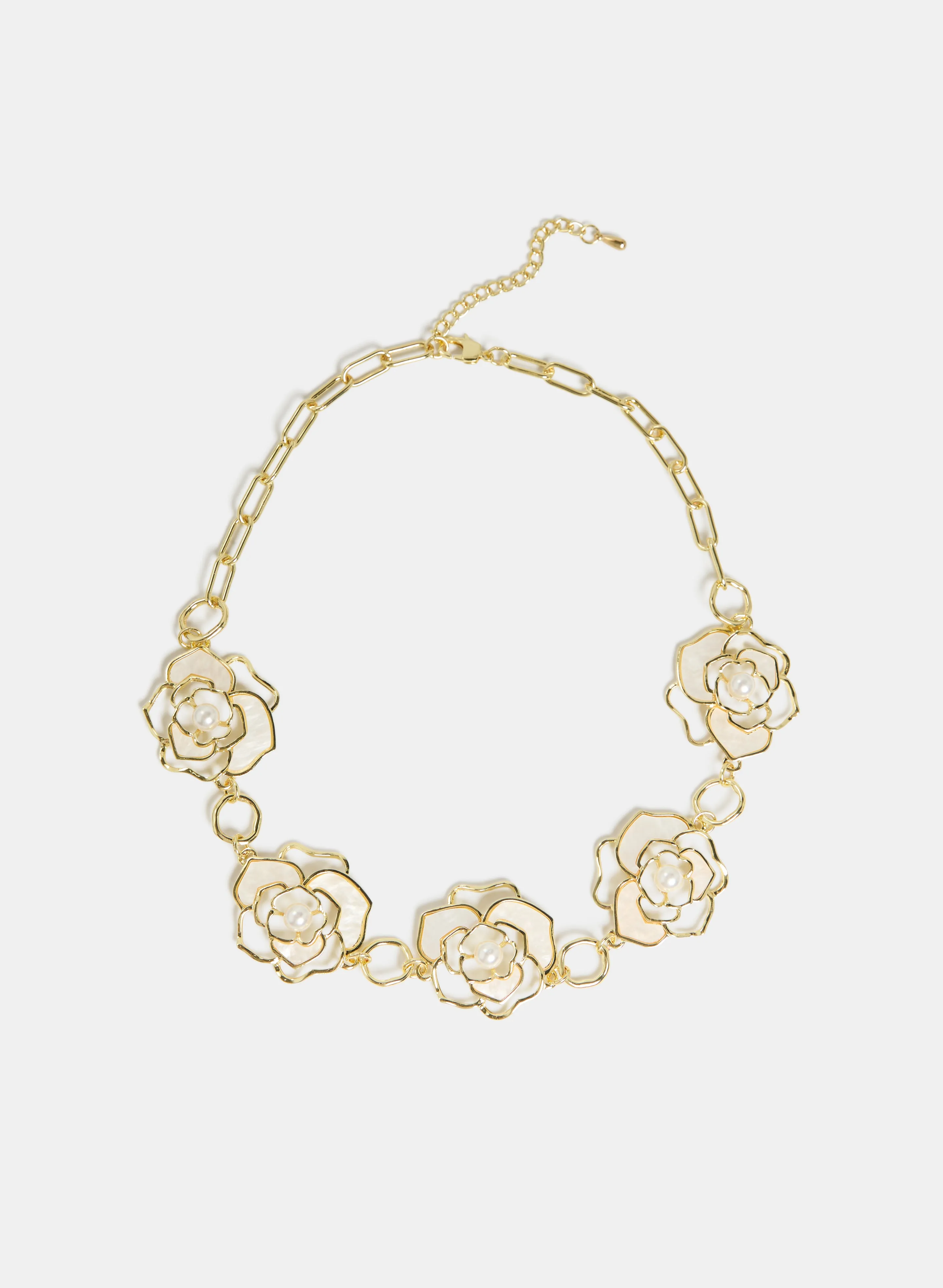 Laura Floral Outline Necklace Laura Floral Outline Necklace - Image 1