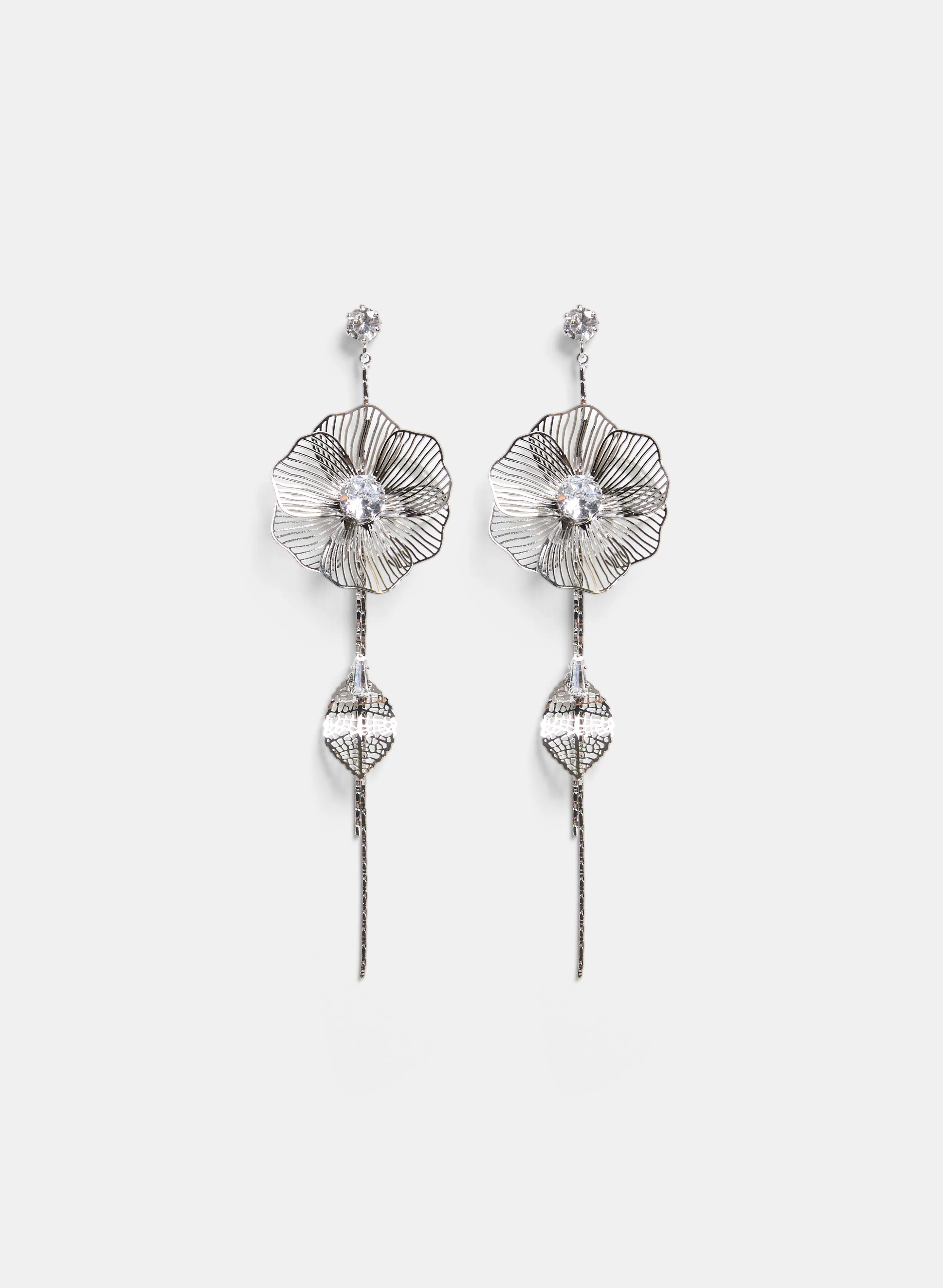 Laura Metallic Flower Drop Earrings Laura Metallic Flower Drop Earrings - Image 1