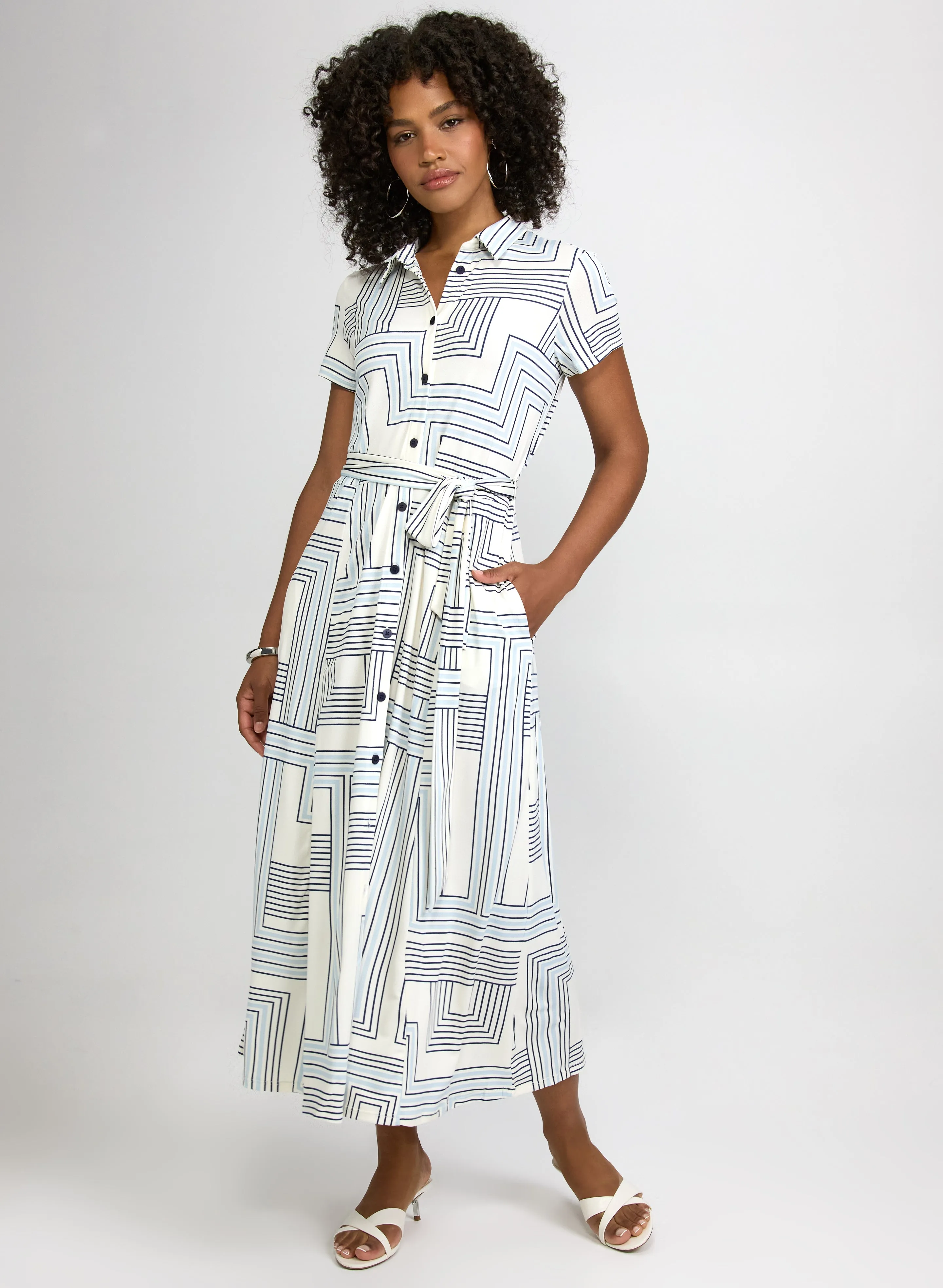 Laura Geometric Print Midi Dress Laura Geometric Print Midi Dress - Image 1
