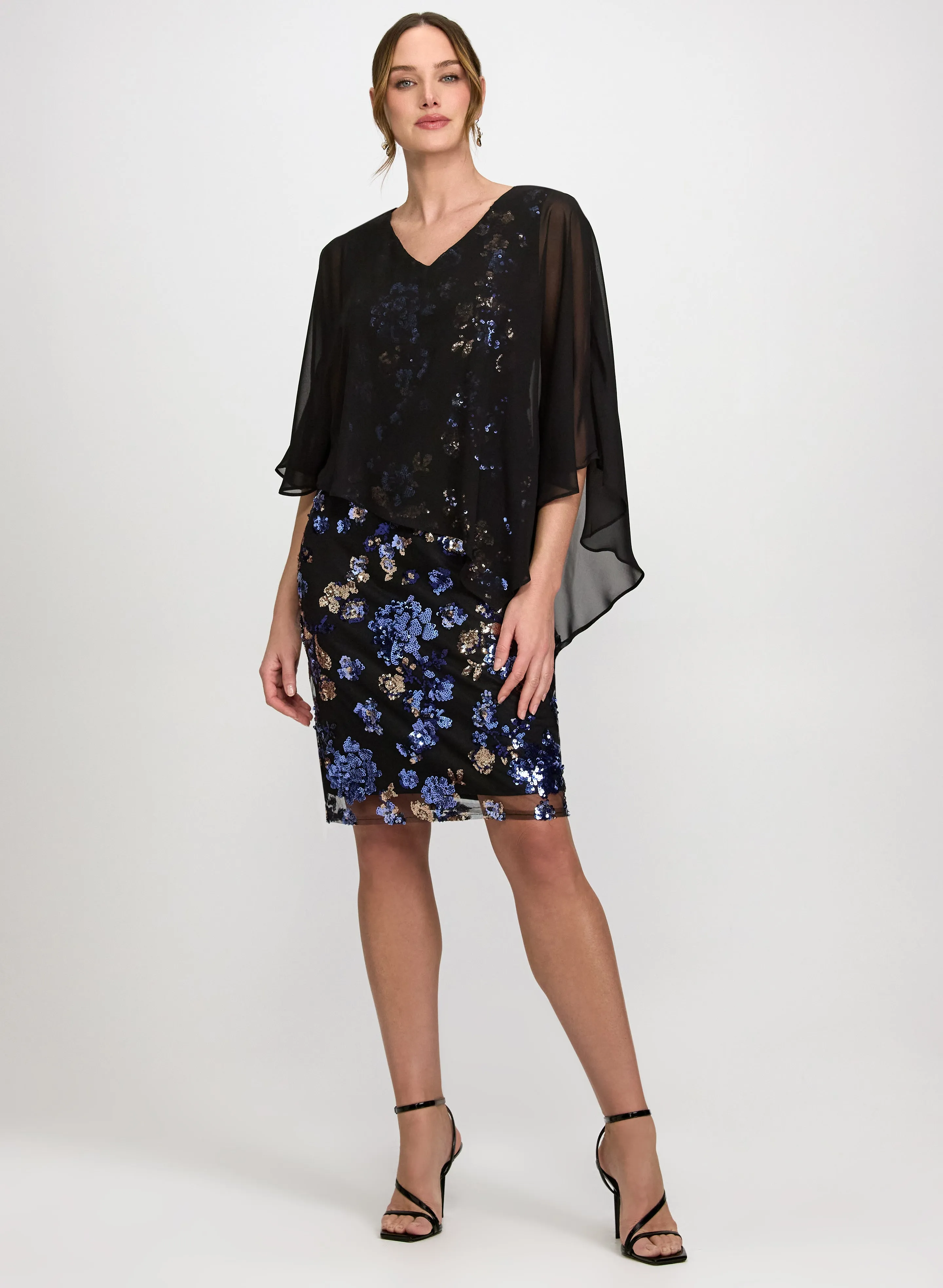 Laura Floral Capelet Dress Laura Floral Capelet Dress - Image 1