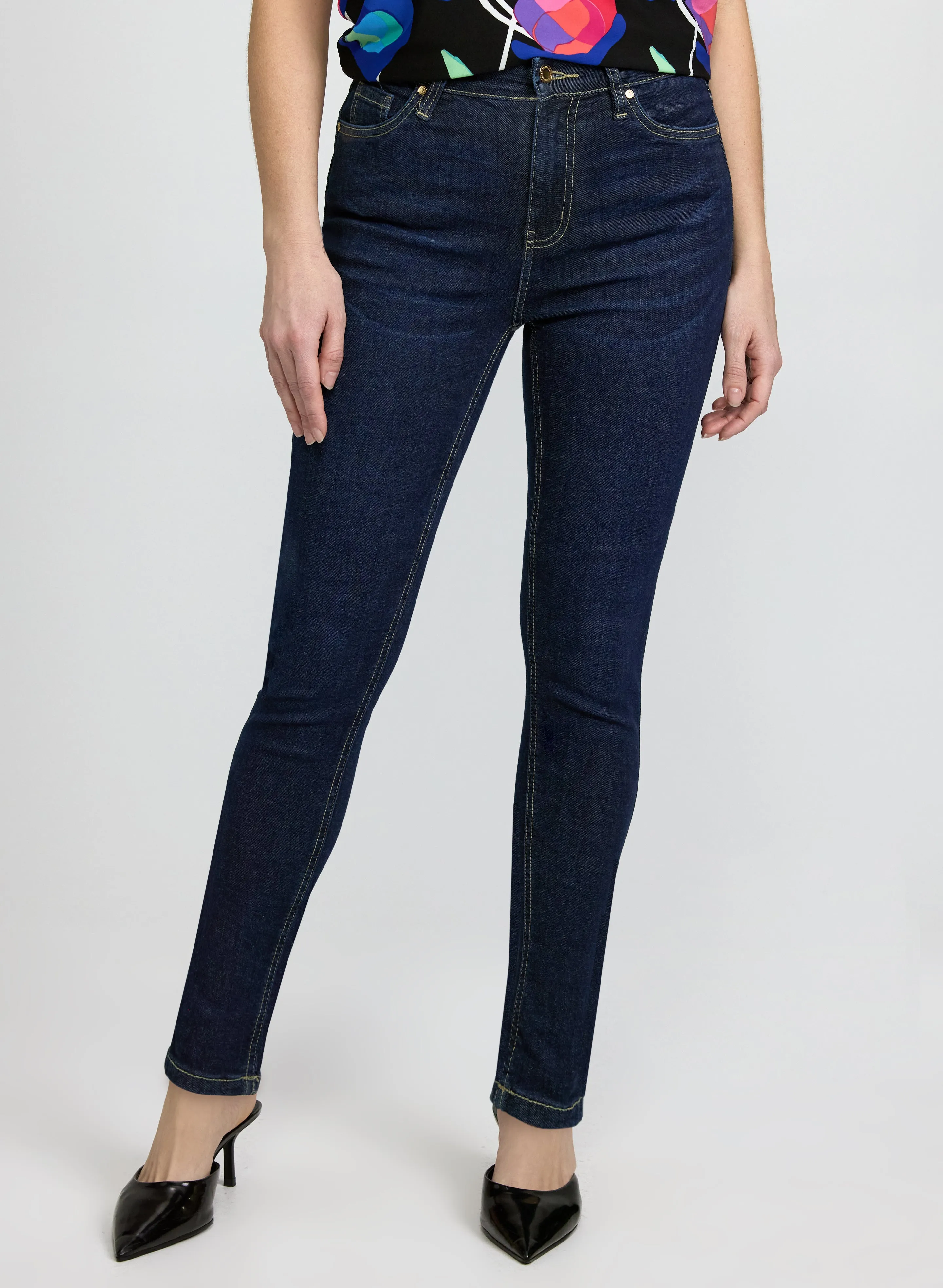 Laura Simon Chang - Skinny-Leg Denim Pants Laura Simon Chang - Skinny-Leg Denim Pants - Image 1