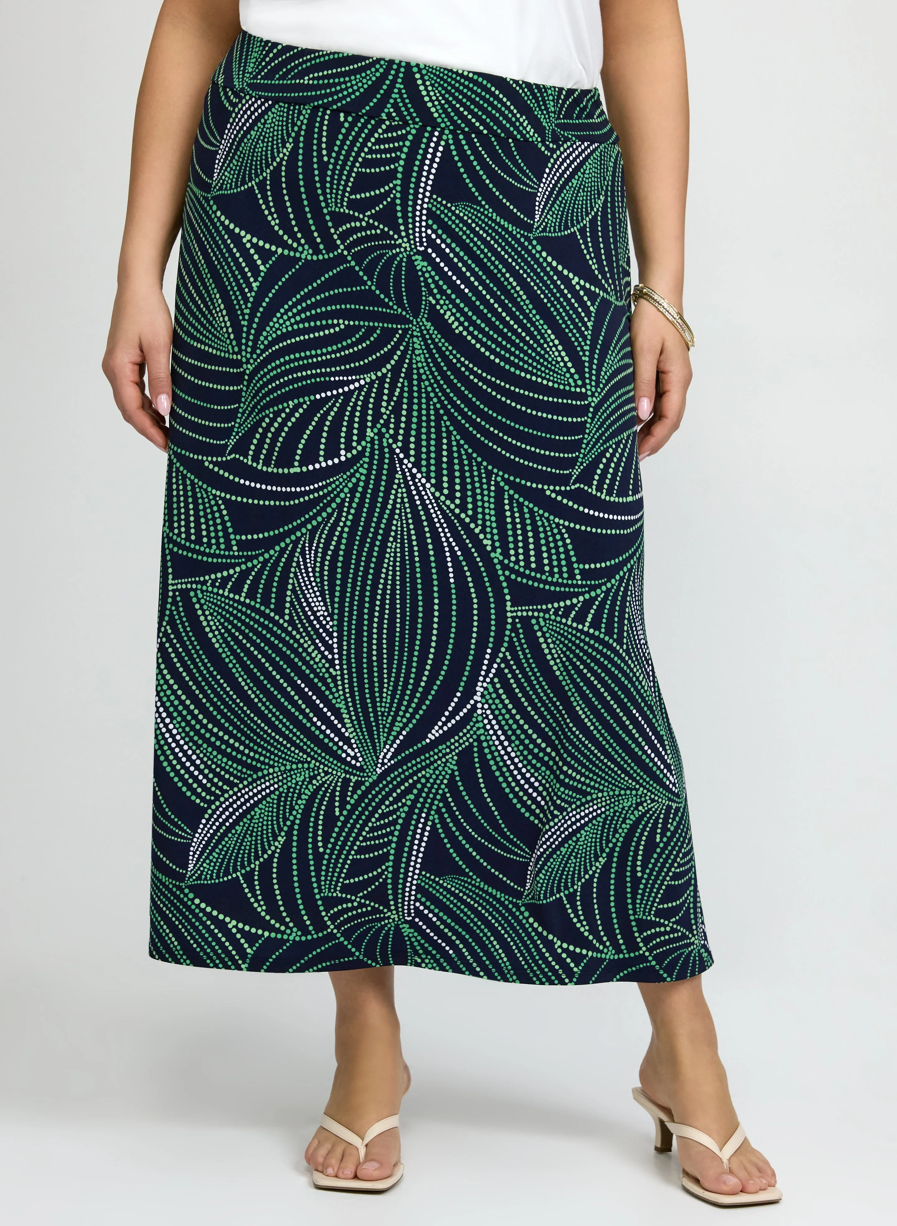 Laura Dotted Leaf Print Skirt Laura Dotted Leaf Print Skirt - Image 1