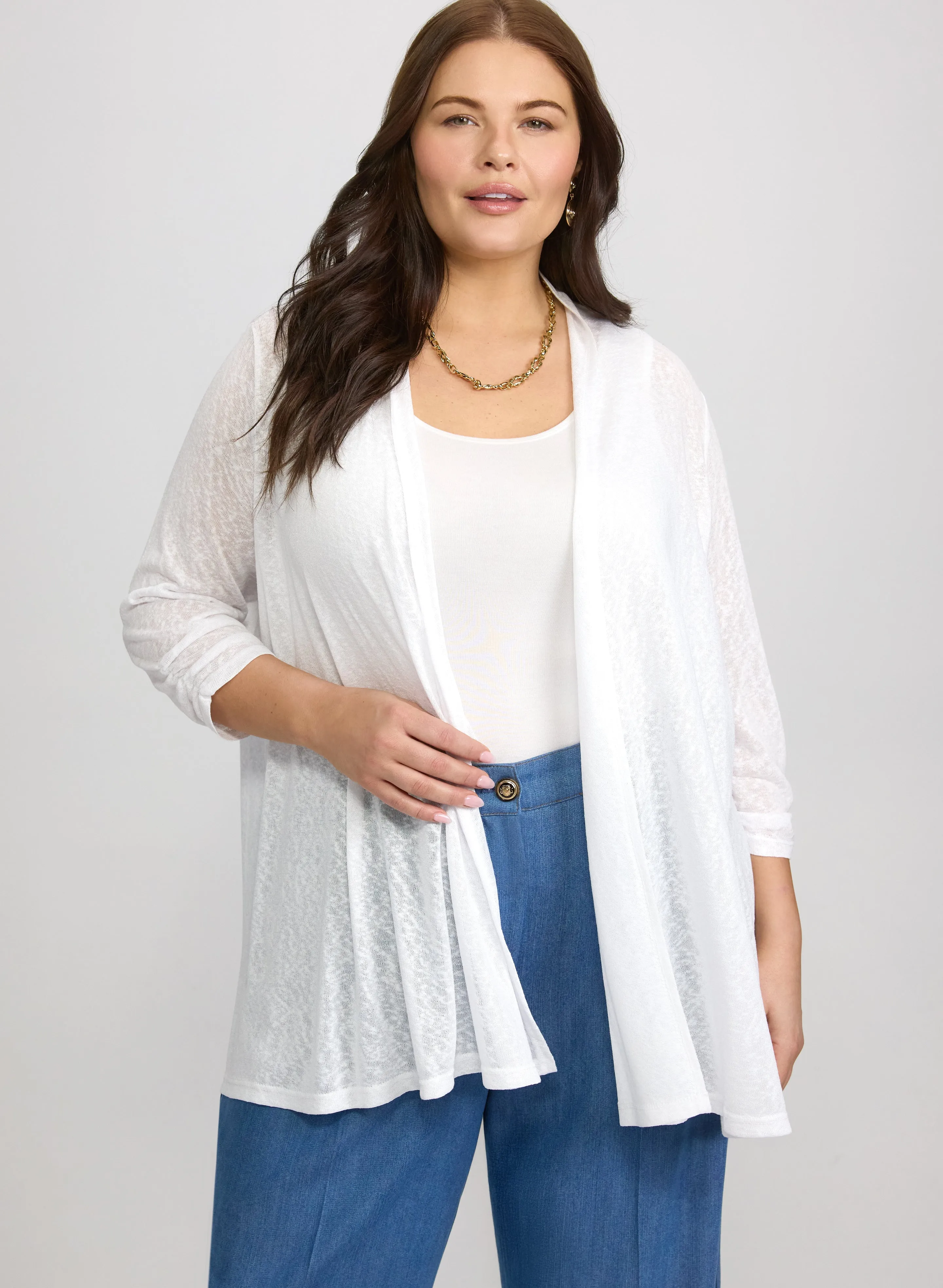 Laura Knit Open-Front Cardigan Laura Knit Open-Front Cardigan - Image 1