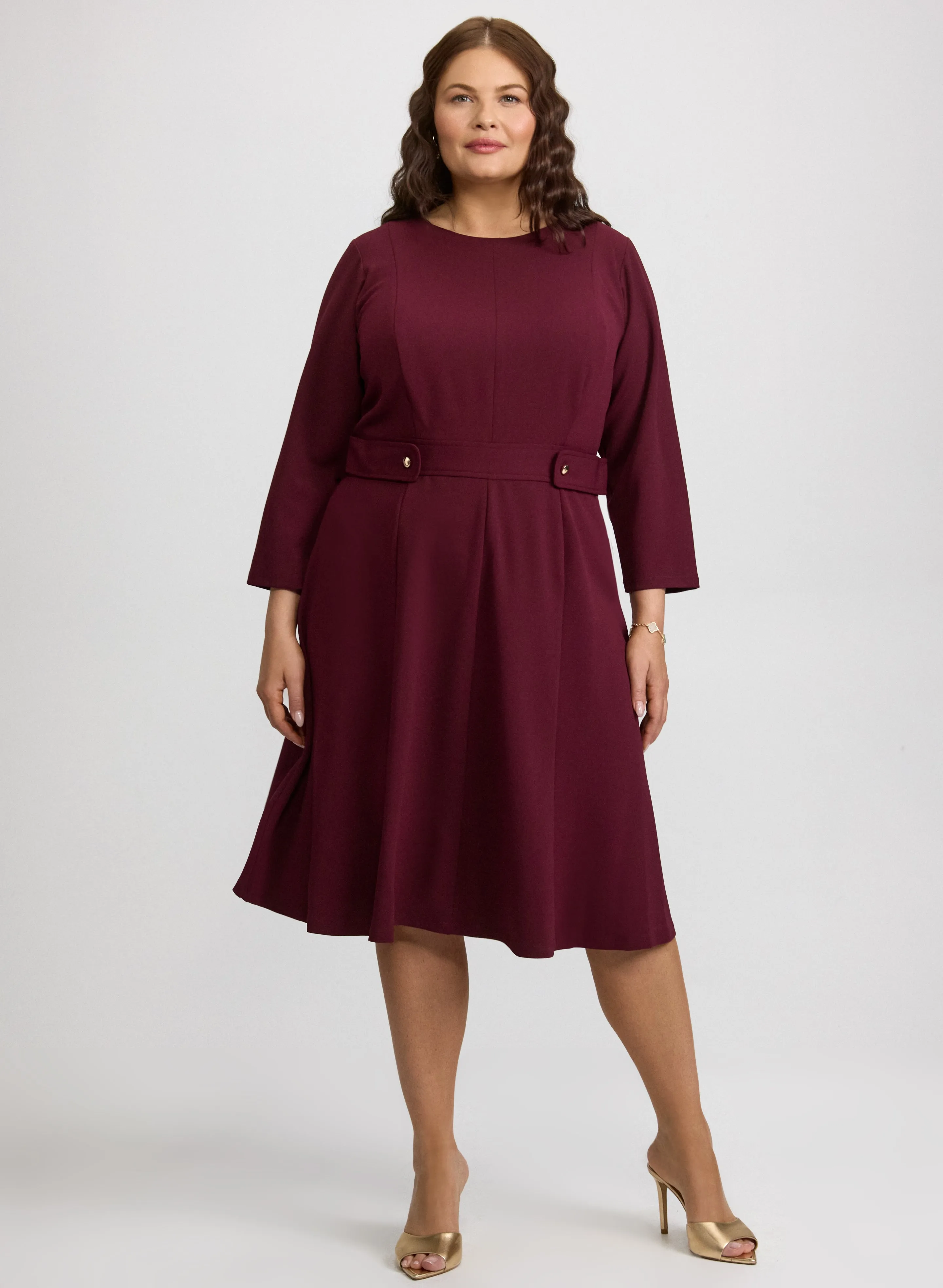 Laura Buttoned-Tab Detail Dress Laura Buttoned-Tab Detail Dress - Image 1