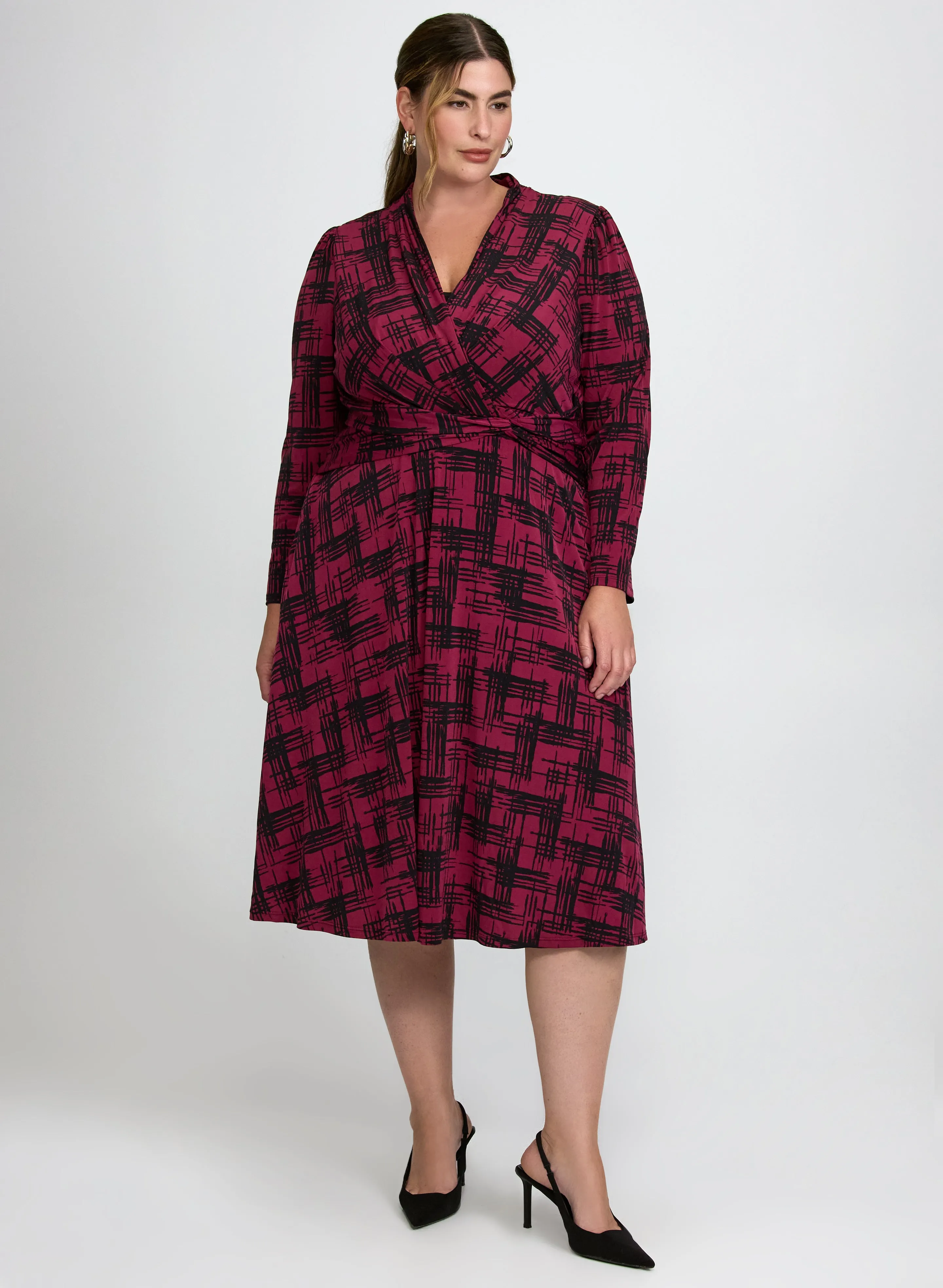 Laura Plaid V-Neck Dress Laura Plaid V-Neck Dress - Image 1