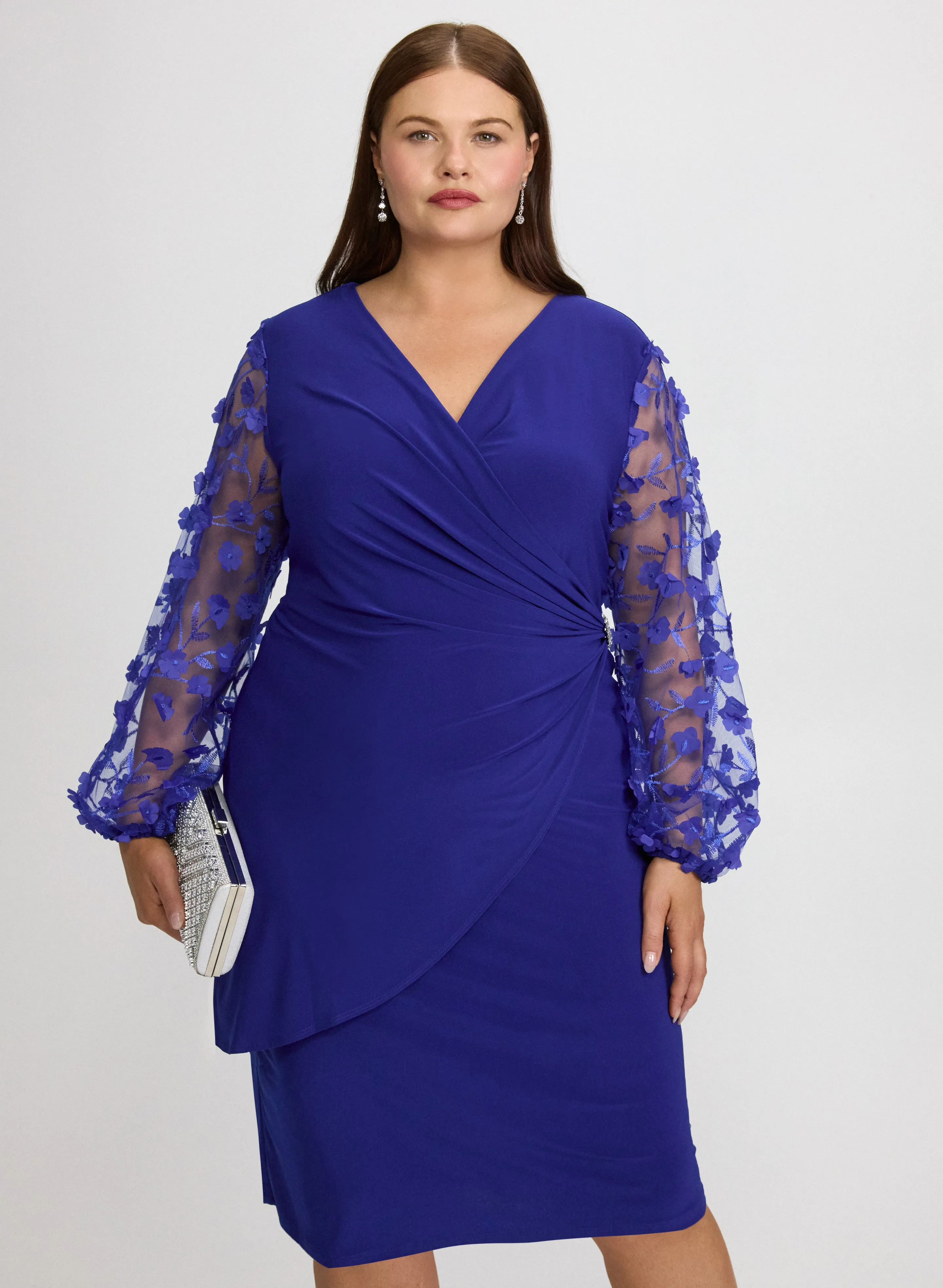 Laura Floral Applique Sleeve Dress Laura Floral Applique Sleeve Dress - Image 1