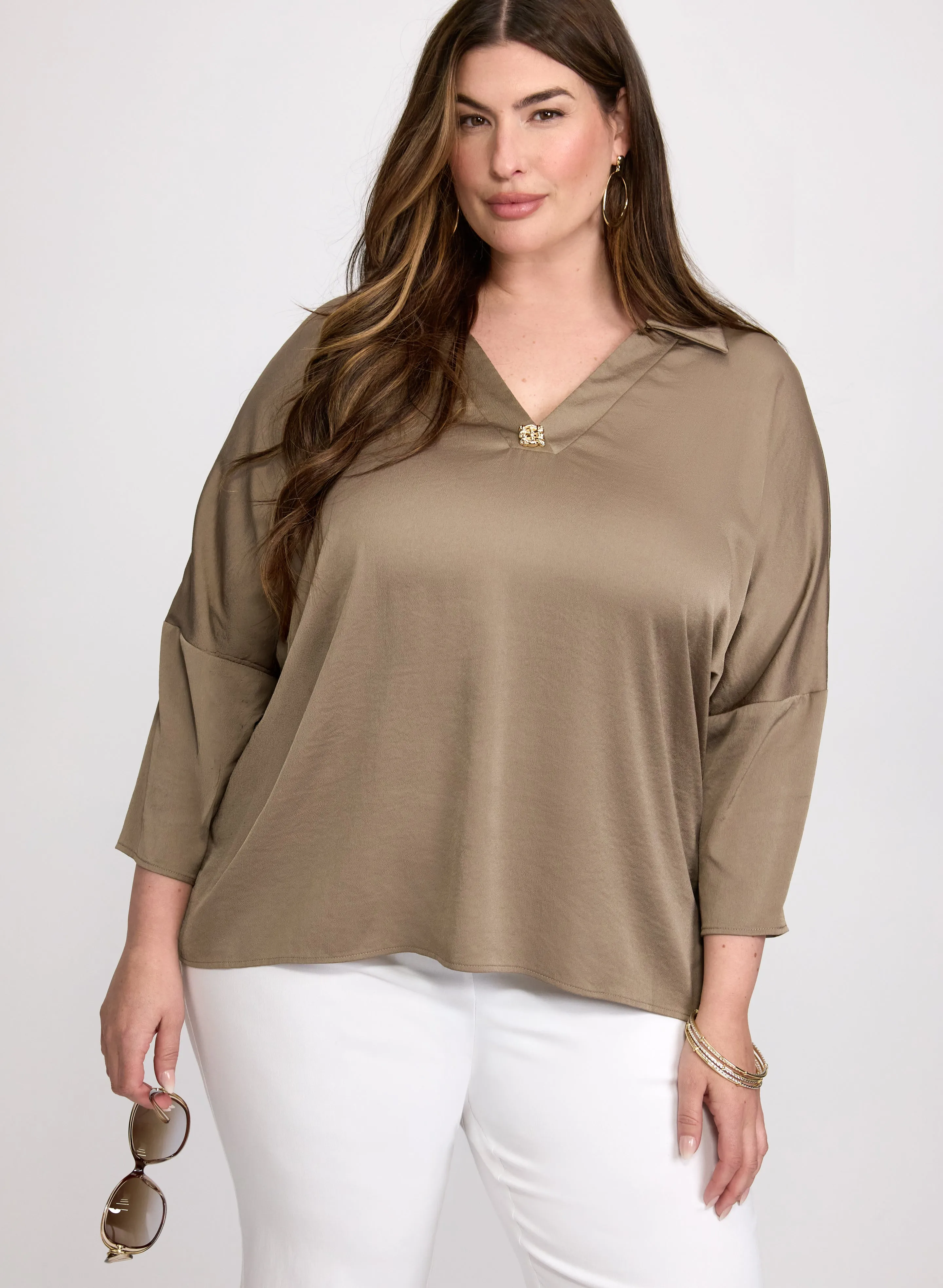 Laura Joseph Ribkoff - Shirt Collar Blouse Laura Joseph Ribkoff - Shirt Collar Blouse - Image 1