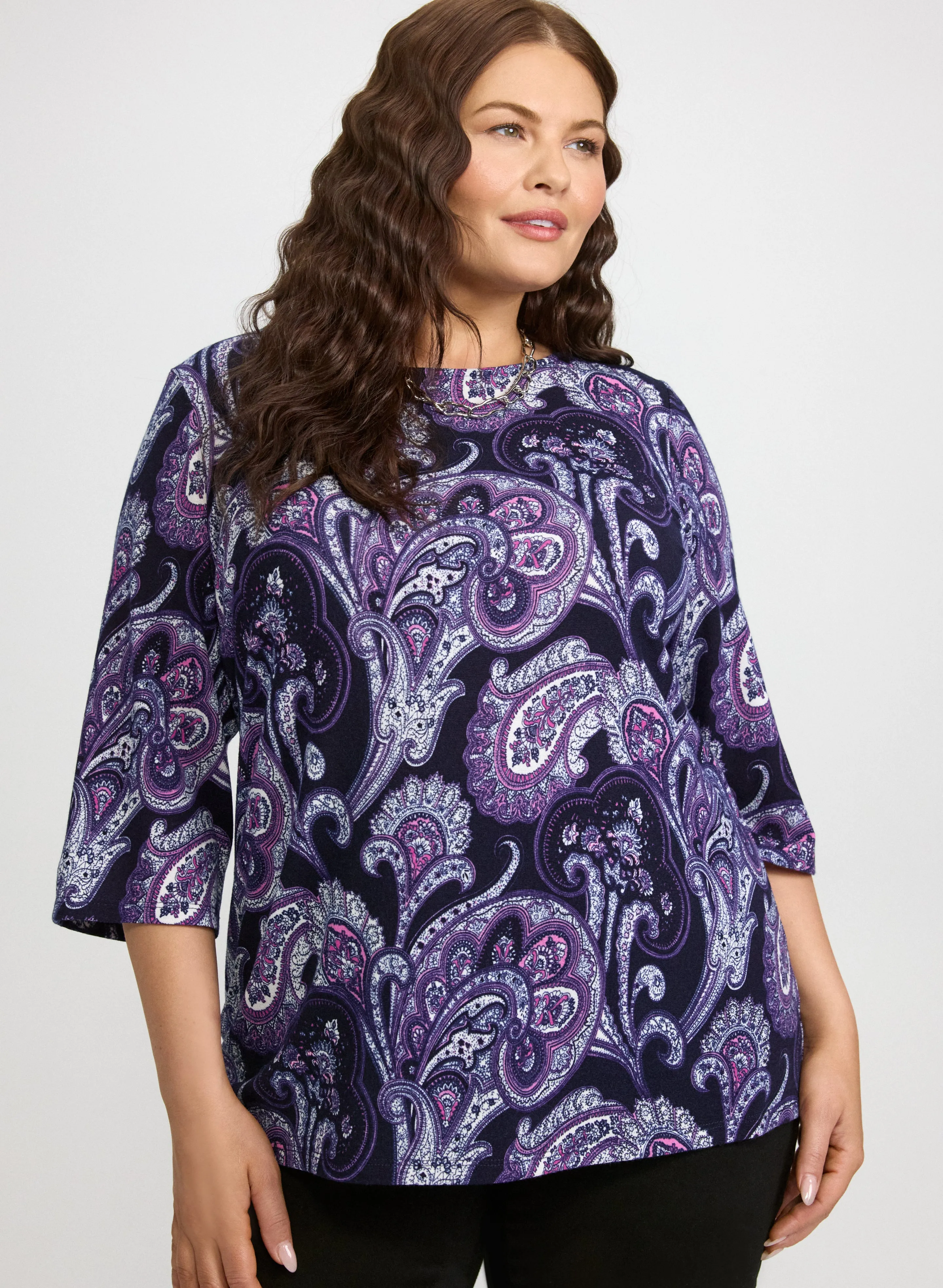 Laura Paisley Knit Top Laura Paisley Knit Top - Image 1