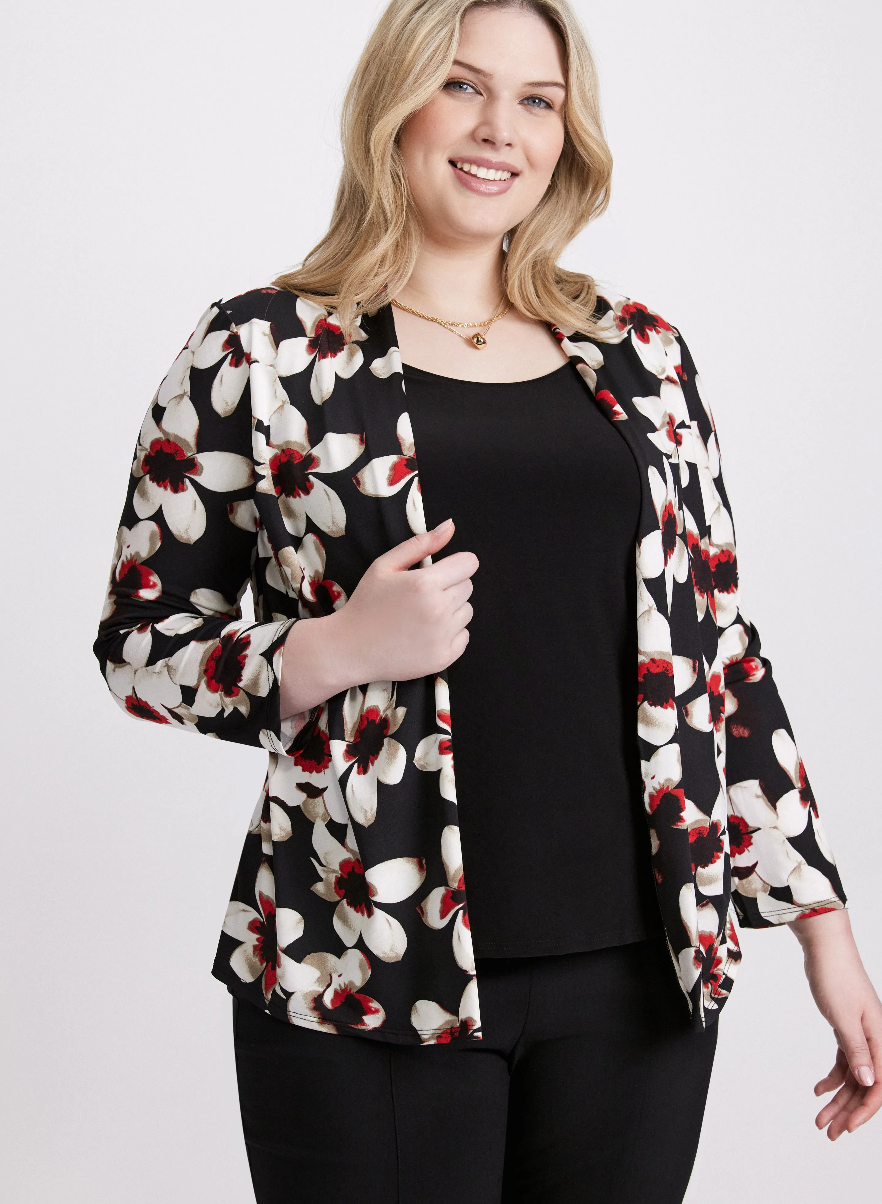 Laura Floral Layered Illusion Top Laura Floral Layered Illusion Top - Image 1