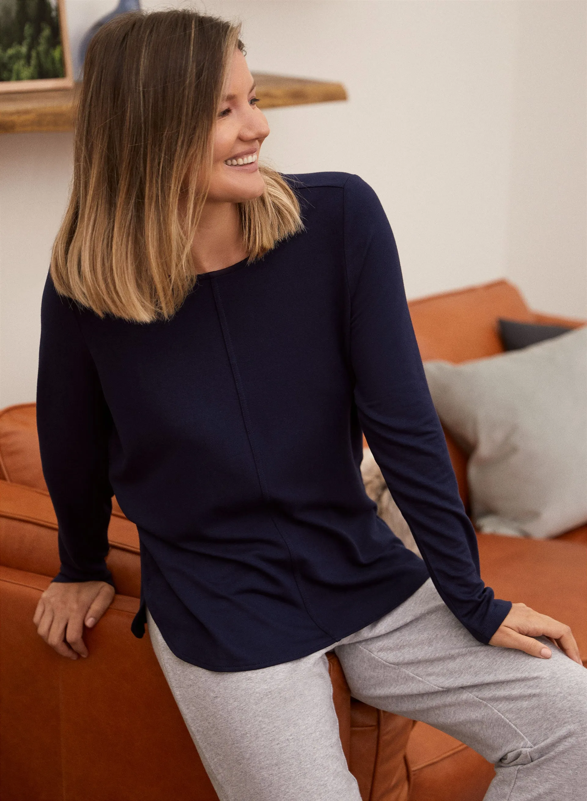 Laura Long Sleeve Seam Detail Top Laura Long Sleeve Seam Detail Top - Image 1